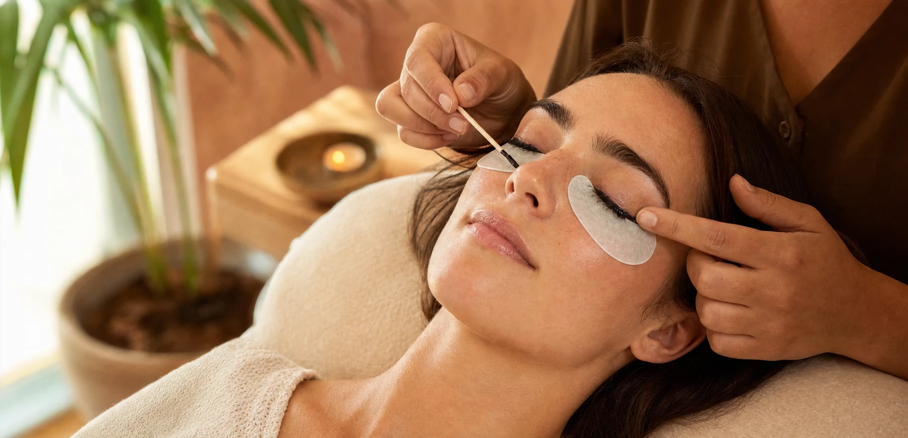 Editorial view of the Eyelash Tint service at Priya's Spa