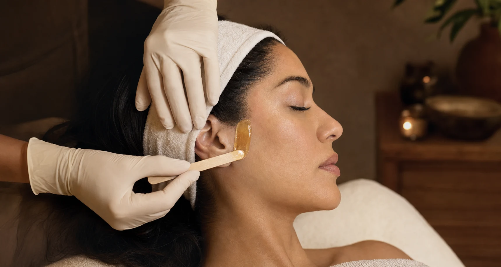 Editorial view of the Sideburns Wax service at Priya's Spa